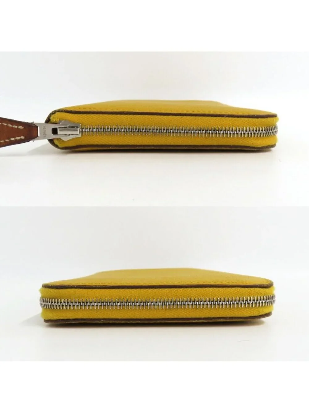 Hermes Azap Long Silk in Joan Ambre Epsom Yellow Zip Around Wallet - Picture 4 of 10